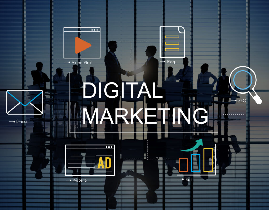 SEO and Paid Media Marketing Services: The Complete Growth Playbook 1 digital marketing with icons business people 1